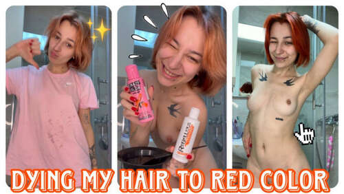 cutielanalova – REDHAIR BABYGIRL DYING HER HAIR 1920p - Cover