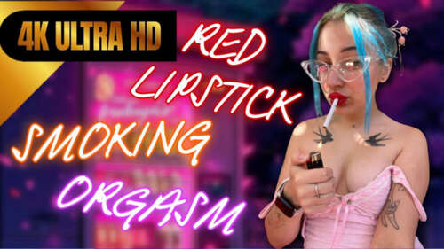 cutielanalova – RED LIPS SMOKING ORGASM 3840p - Cover