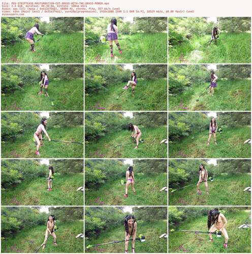 _Arlequin_ - POV STRIPTEASE MASTURBATION CUT GRASS WITH THE GRASS MOWER 1080p - Preview