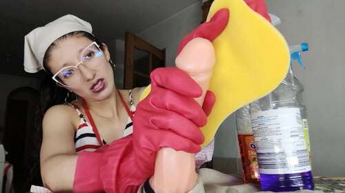 _Arlequin_ - JOI STEPMOM GIVES YOU A DICK CLEANING WITH SPONGE AND GLOVES 1080p - Cover