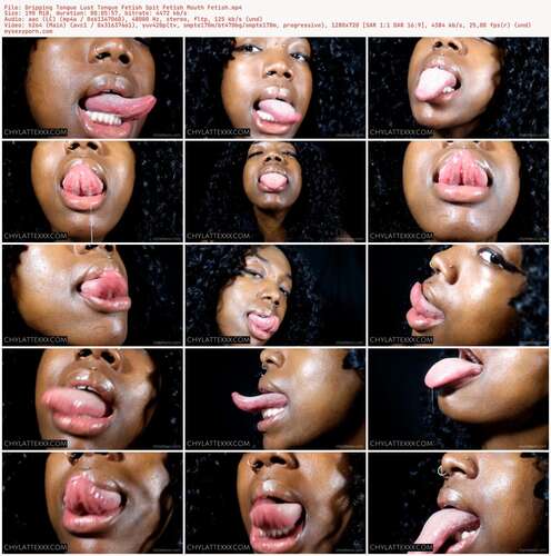 Chylattexxx - Dripping Tongue Lust Tongue Fetish Spit Fetish Mouth Fetish 720p - Preview