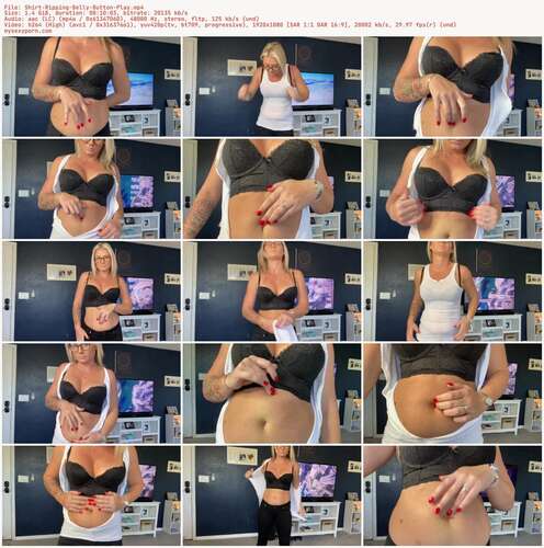 LauranVickers - Shirt Ripping Belly Button Play 1080p - Preview