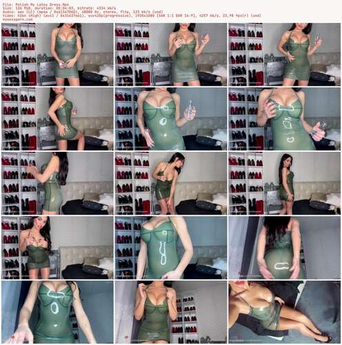 Evilwoman - Polish My Latex Dress 1080p - Preview