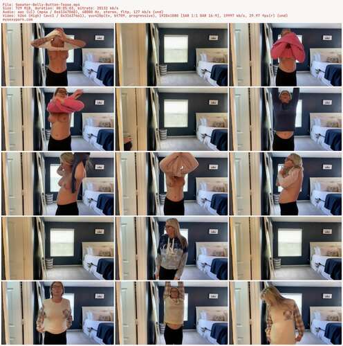 LauranVickers - Sweater Belly Button Tease 1080p - Preview