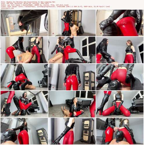 Evilwoman - Double Ass Worship And Facesitting In Red Leggings 1080p - Preview