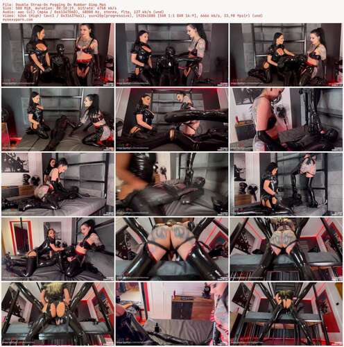 Evilwoman - Double Strap On Pegging On Rubber Gimp 1080p - Preview