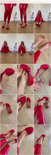 Godness Julie - My Beautiful Feet. Red Nail Polish, Red Heels. It'S So Powerful! My Feet Control You. 1920p - Preview