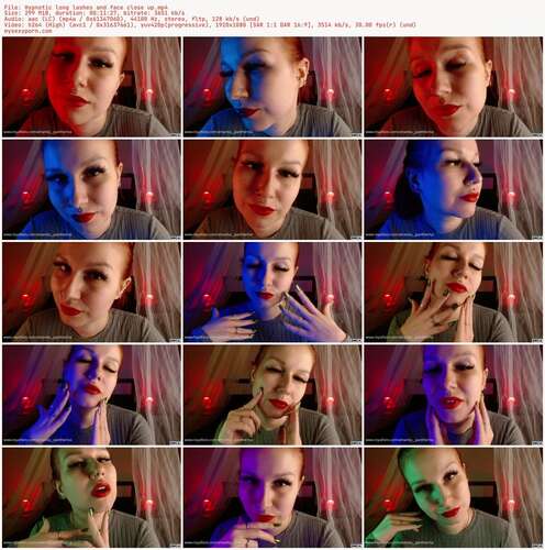 Goddess Amanita - Hypnotic Long Lashes And Face Close Up 1080p - Preview