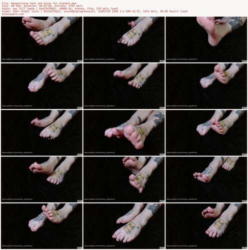 Goddess Amanita - Mesmerizing Feet And Black Fur Blanket 720p - Preview