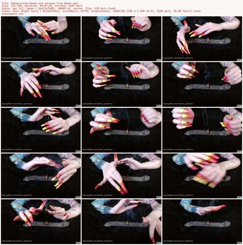 Goddess Amanita - Mesmerizing Hands And Incense From Nepal 720p - Preview