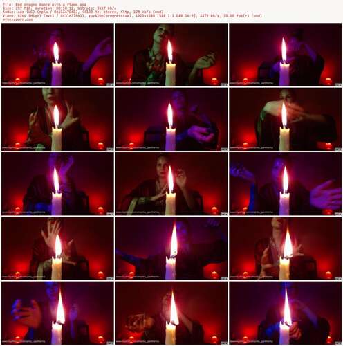 Goddess Amanita - Red Dragon Dance With A Flame 1080p - Preview