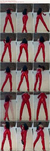 Mistress Leia - Red Pvc - Beg To Worship On Your Knees 1920p - Preview