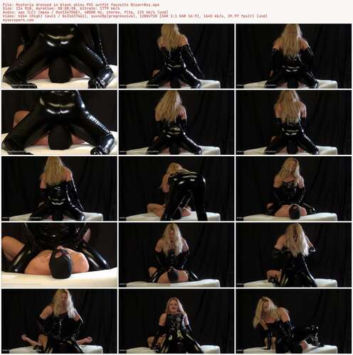 Madammysteria - Mysteria Dressed In Black Shiny Pvc Outfit Facesits Bizarrboy 720p - Preview