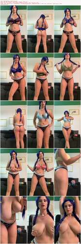 AlexsisFaye - Bra testing in blue wig 1920p - Preview