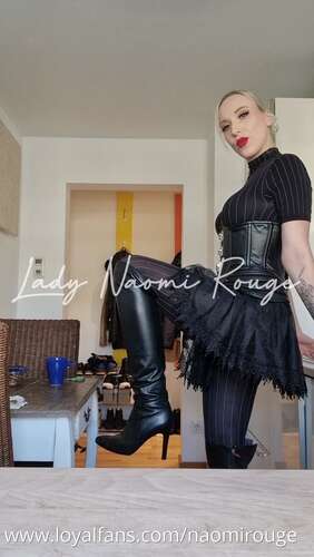 Lady Naomi Rouge - Worship Me And My Leather Boots 1920p - Cover