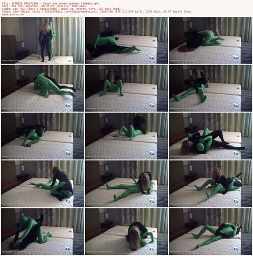 Madammysteria - Spandex Wrestling - Black And Green Spandex Fantasy 720p - Preview