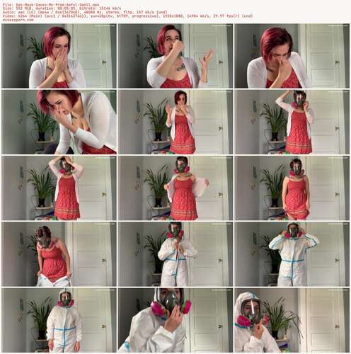 Nina Crowne - Gas Mask Saves Me from Awful Smell 1080p - Preview