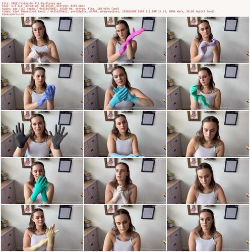 Nina Crowne - FREE Trying On All My Gloves 1080p - Preview