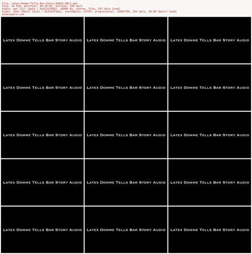 Nina Crowne - Latex Domme Tells Bar Story AUDIO ONLY 720p - Preview