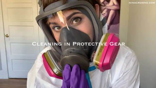 Nina Crowne – Cleaning in Protective Gear 1080p - Cover