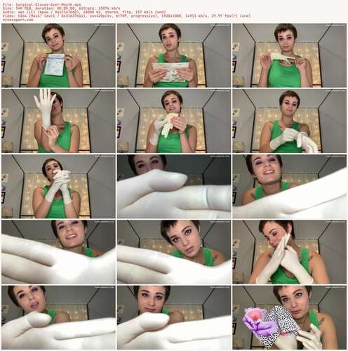 Nina Crowne - Surgical Gloves Over Mouth 1080p - Preview