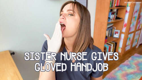 Nina Crowne – Sister Nurse Gives Gloved Handjob 1080p - Cover
