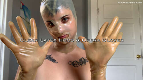 Nina Crowne – Clear Latex Hood amp Opera Gloves 1080p - Cover