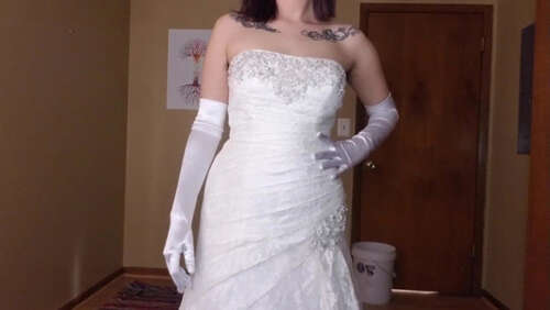 Nina Crowne – Wedding Dress Strip Tease 720p - Cover