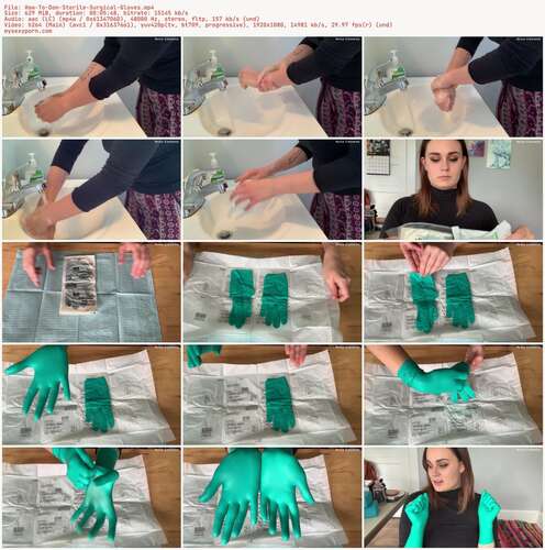 Nina Crowne - How To Don Sterile Surgical Gloves 1080p - Preview
