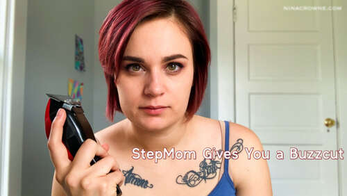 Nina Crowne – StepMom Gives You a Buzzcut 1080p - Cover