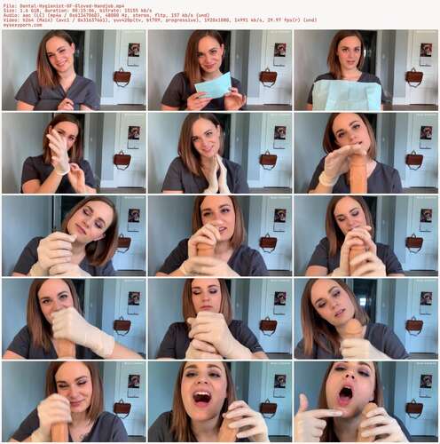 Nina Crowne - Dental Hygienist GF Gloved Handjob 1080p - Preview