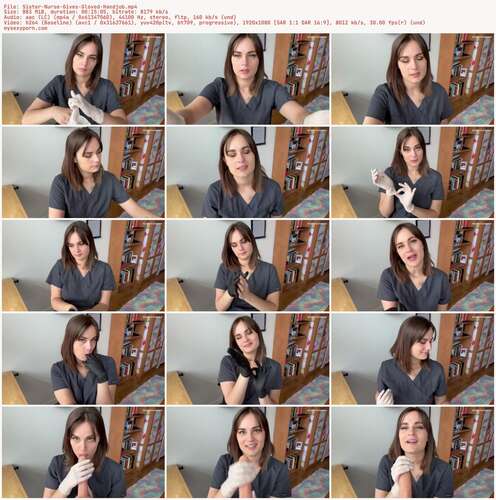 Nina Crowne - Sister Nurse Gives Gloved Handjob 1080p - Preview