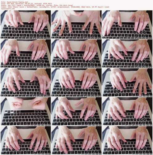 Nina Crowne - Hand Fetish Typing 1080p - Preview