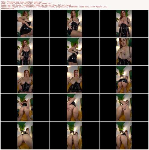 AlexsisFaye - PVC dress ass tease vertical video 1080p - Preview