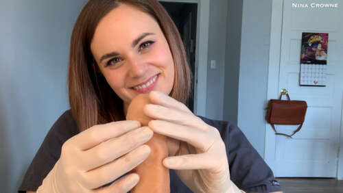 Nina Crowne – Dental Hygienist GF Gloved Handjob 1080p - Cover