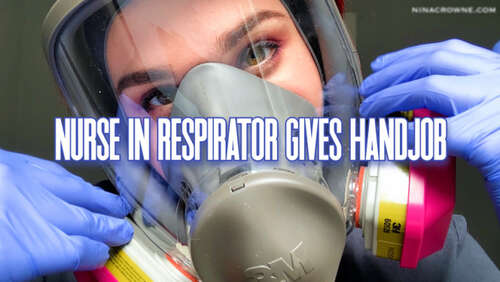 Nina Crowne – Nurse in Respirator Gives Handjob 1080p - Cover