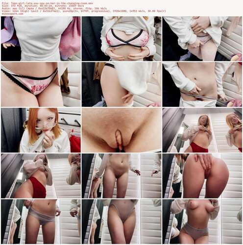 OlashPeachy - Teen girl lets you spy on her in the changing room 1080p - Preview