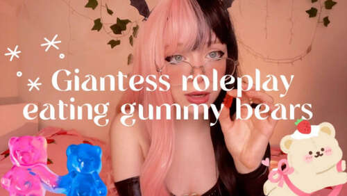 OlashPeachy – Giant succubus girl eats gummy bears 1080p - Cover