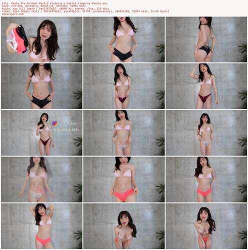 wasianbby20 - Panty Try On Haul Part 2 Victoria s Secret Lingerie Pantie 2160p - Preview