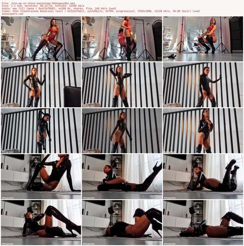 MahoganyQen - Join me in shiny backstage MahoganyQen 1080p - Preview