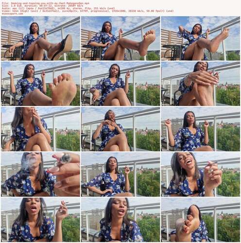 MahoganyQen - Smoking and teasing you with my feet MahoganyQen 1080p - Preview