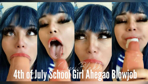 Lexxiblakk – 4th of July School Girl Ahegao Blowjob 720p - Cover