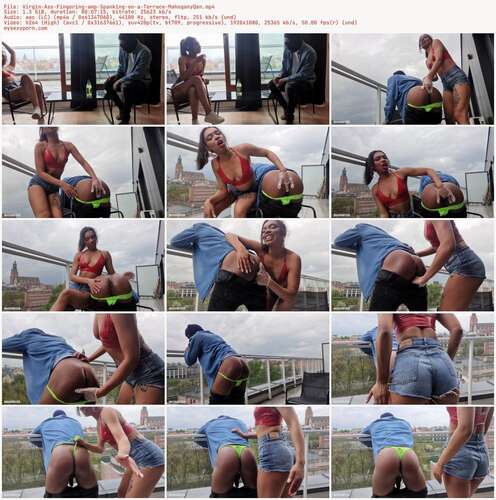 MahoganyQen - Virgin Ass Fingering amp Spanking on a Terrace MahoganyQen 1080p - Preview