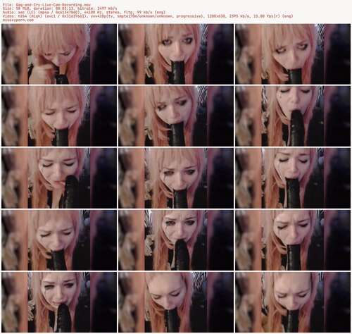 Lexxiblakk - Gag and Cry Live Cam Recording 630p - Preview