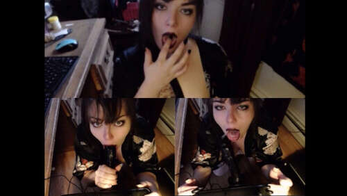 Lexxiblakk – Pov DeepThroat Cum in My Mouth Daddy 480p - Cover