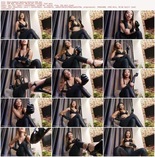 MahoganyQen - Ebon Goddess Smoking Ashtray POV 1080p - Preview