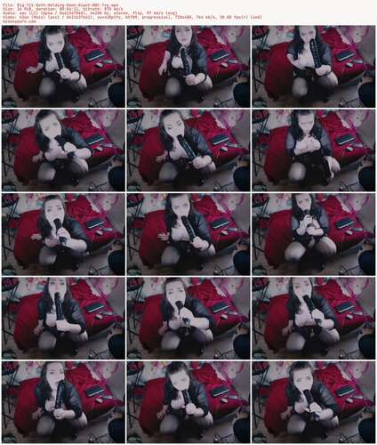 Lexxiblakk - Big Tit Goth Holding Down Giant BBC Toy 480p - Preview
