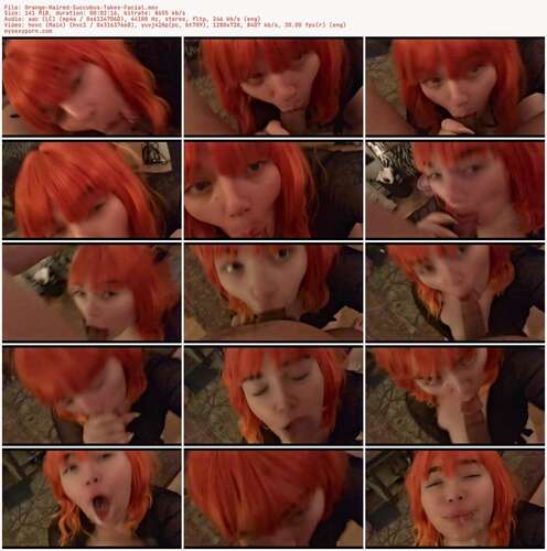 Lexxiblakk - Orange Haired Succubus Takes Facial 720p - Preview