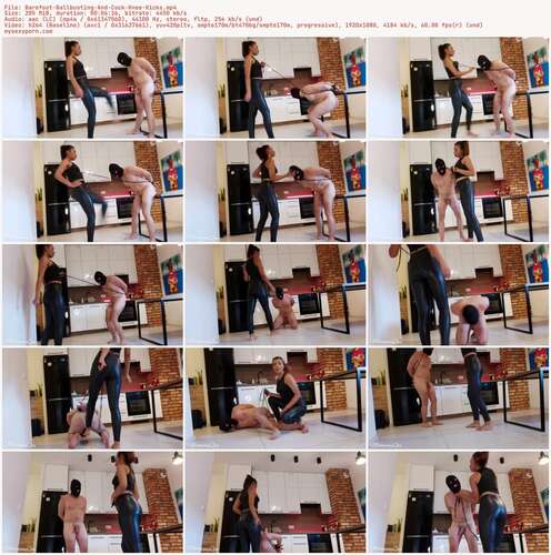 MahoganyQen - Barefoot Ballbusting And Cock Knee Kicks 1080p - Preview
