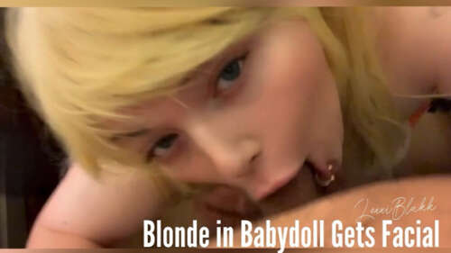 Lexxiblakk – Blonde in BabyDoll Gets Facial 720p - Cover